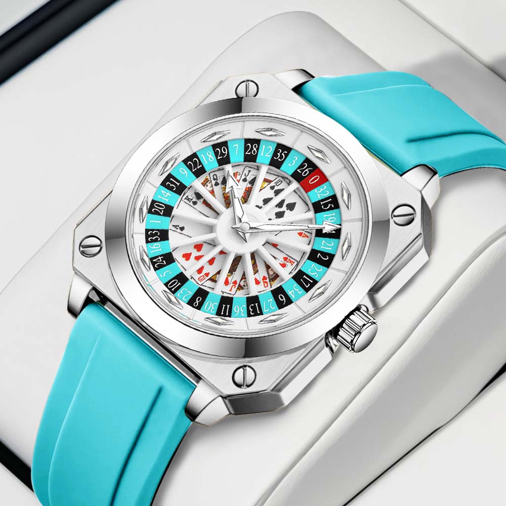 Smartwatch Custom - VA VOOM メンズ新作カスタムウォッチ フォーチュンターンズ 回転ダイヤル ポーカーテーマ