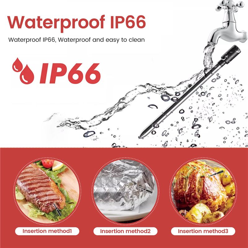 ABFU-ワイヤレス温度計 食品 肉 ステーキ デジタル ブ - Smart Accessories のレビューと価格