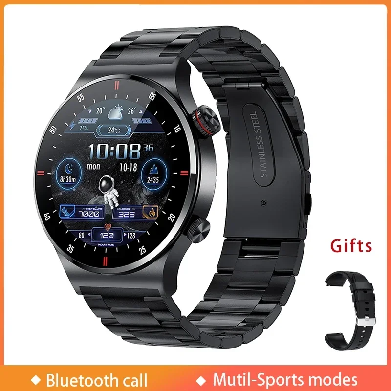 スマートウォッチ（男性用）、Bluetooth通話機能付き、 - Smartwatch Custom のレビューと価格