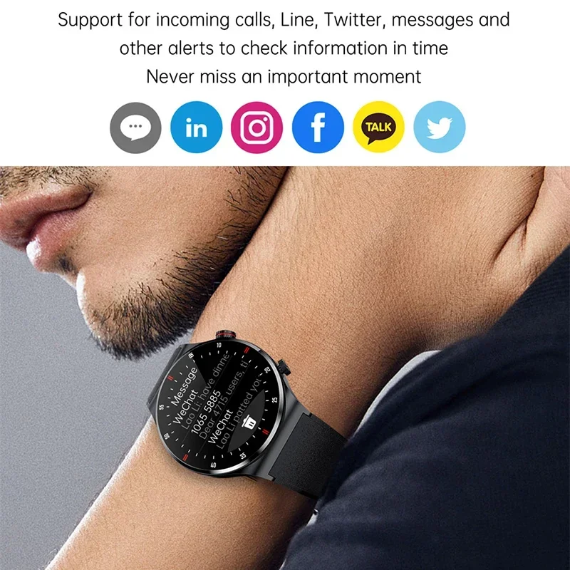 スマートウォッチ（男性用）、Bluetooth通話機能付き、 - Smartwatch Custom のレビューと価格