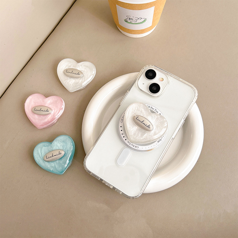 韓国INS ブリングシェルパターン ラブハートホルダー スマ - Smart Accessories のレビューと価格